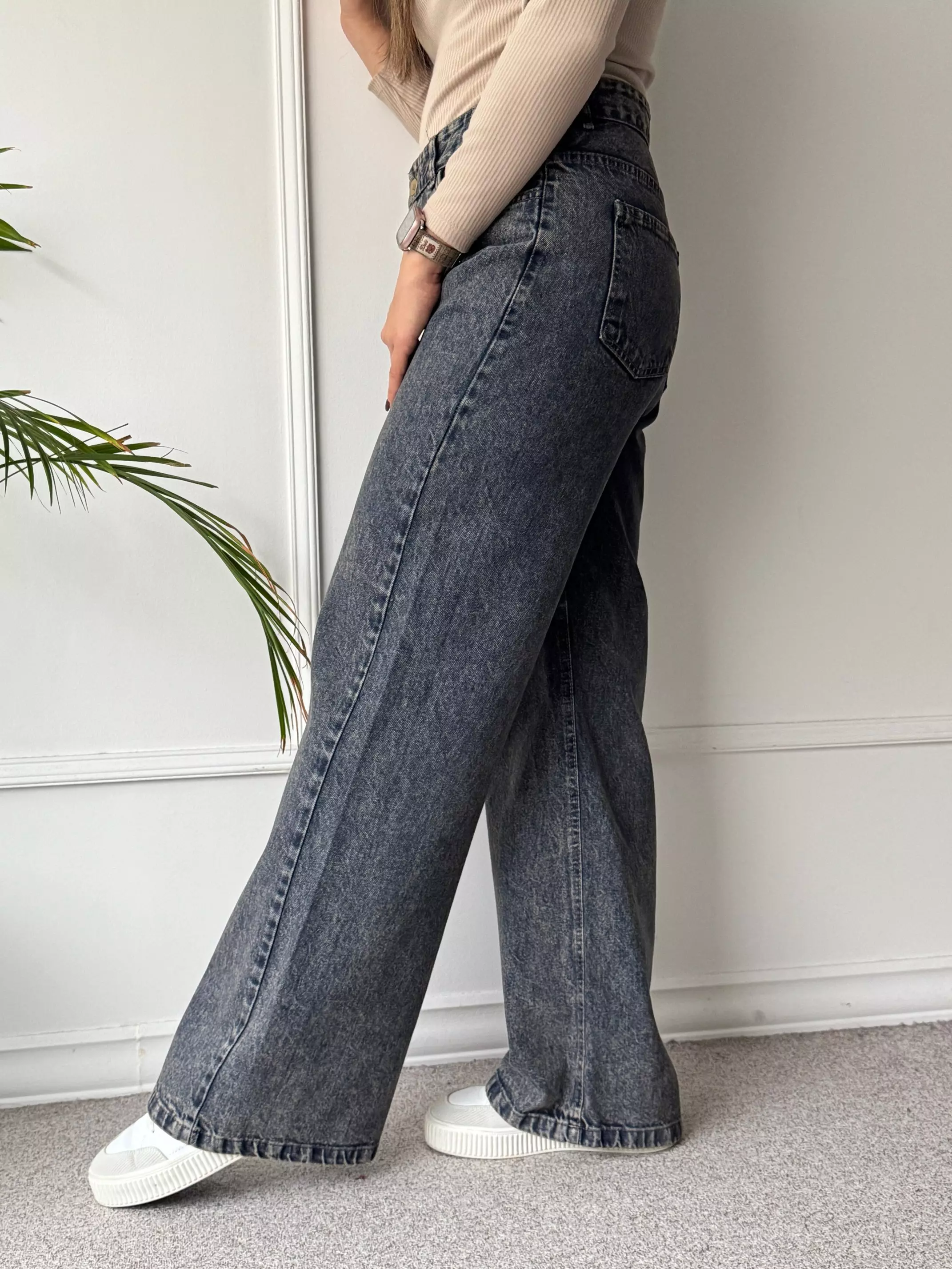 شلوار جین نیم بگ